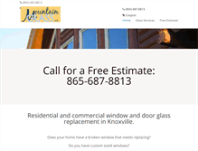 Tablet Screenshot of mountain-glass.com